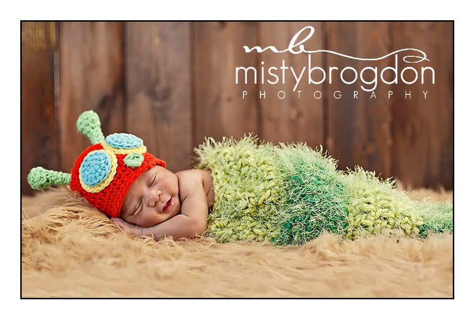 The Very Hungry Baby Caterpillar Hat and Cocoon