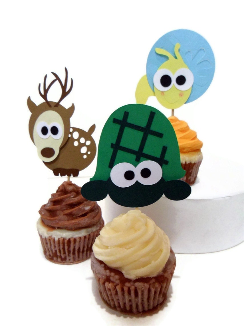 Woodland Cupcake Toppers - set of 12 Il_570xn