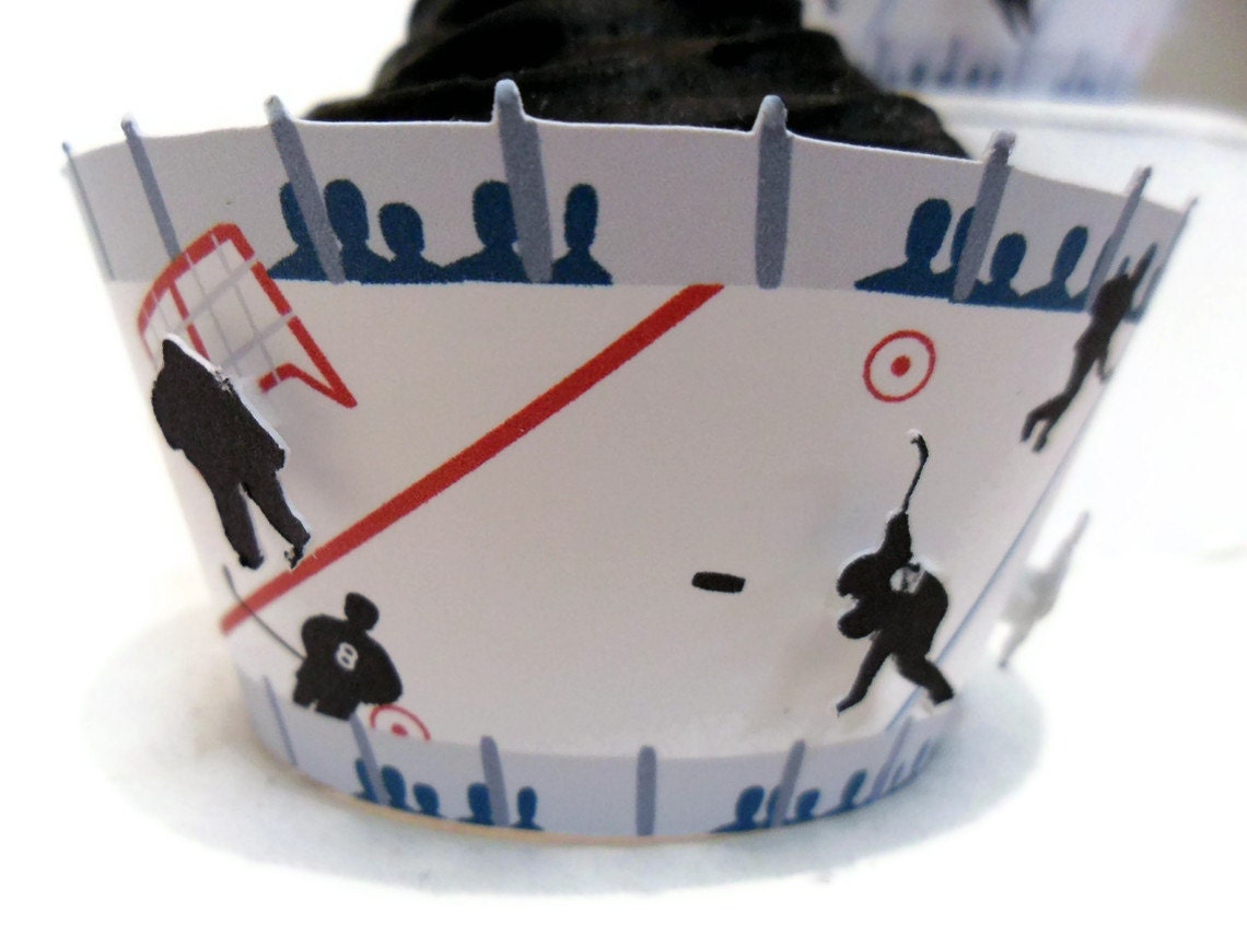 Hockey Cupcake Wrappers - Set of 12 Il_570xn