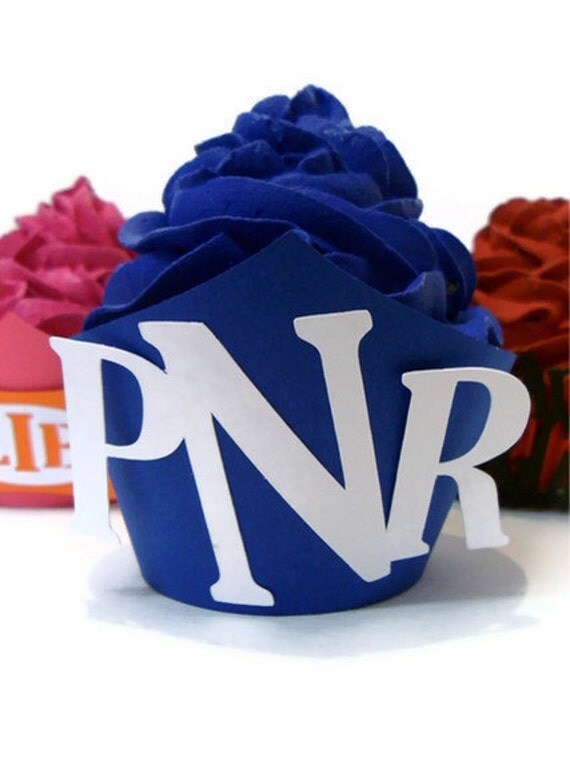Monogram Cupcake Wrapper Letter - set of 12 Il_570xn