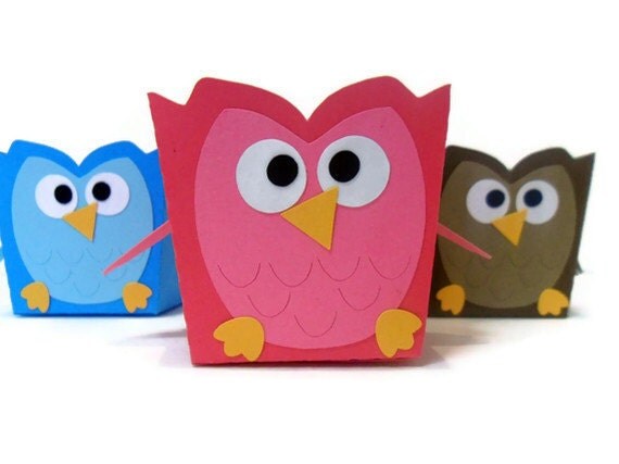 Owl Favor Box - Set of 1 Il_570xn