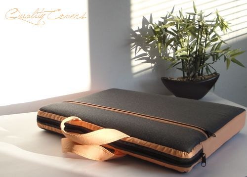 Laptop bag any size and color - Wool fabric / Water Resistant lining / padded / 2 zippers / FREE - Handles for easy handling