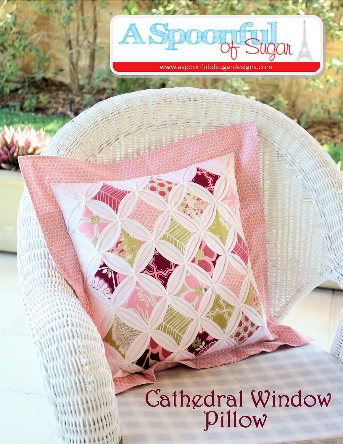 Cathedral Window Pillow PDF Sewing Pattern