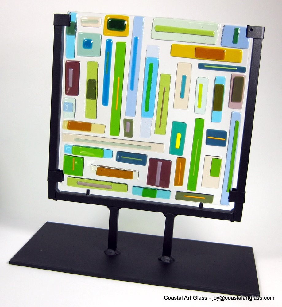 Art Glass Mid Century Modern Abstract Sculpture For Home