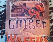 Vintage VICTORIAN Style Tin GINGER Wafers Calling all Redheads