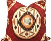 SALE Duralee Juhani Suzani Decorative Pillow Cover 18x18, 20x20, or lumbar pillow, Decorative Pillow, Throw Pillow