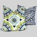 Green and Turquoise Suzani Decorative Pillow Cover