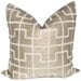Celerie Kemble Bleecker Taupe Trellis Pillow Cover  18x18, 20x20 or 22x22