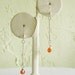 Earrings Dangle Swarovski Crystal 1117 orange single chain silver ear wires