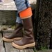SLUGS Fleece Rain Boot Liners Hot Pink with a Neon Paisley Pattern Cuff, Fleece Socks, Spring Winter Fashion, Boot Socks (Sm/Med 6-8 Boot)