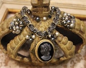 The Mysterious Lady Repurposed Vintage Necklace Assemblage