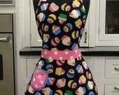 Tossed Cupcakes Double Skirt Sweetheart Apron