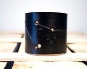 Mens leather cuff Capricorn