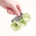 Pastel green Poppy hair comb Flower hair accessories OOAK by Jye, Hand-made in France