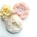 Blush Pink Crochet Flower Fascinator Corsage / Brooch / Pin - Wedding Trends 2012, Valentine's Day Gift for Her, Bride & Bridesmaids