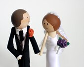 Cake Topper- Handmade Keepsake Wedding Topper- custom made wood bride and groom