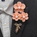 Boutonniere- Love Is In Bloom- felt flowers with buttons and rustic jute