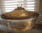 Vintage Georges Briard Gold Speckled Casserole Dish