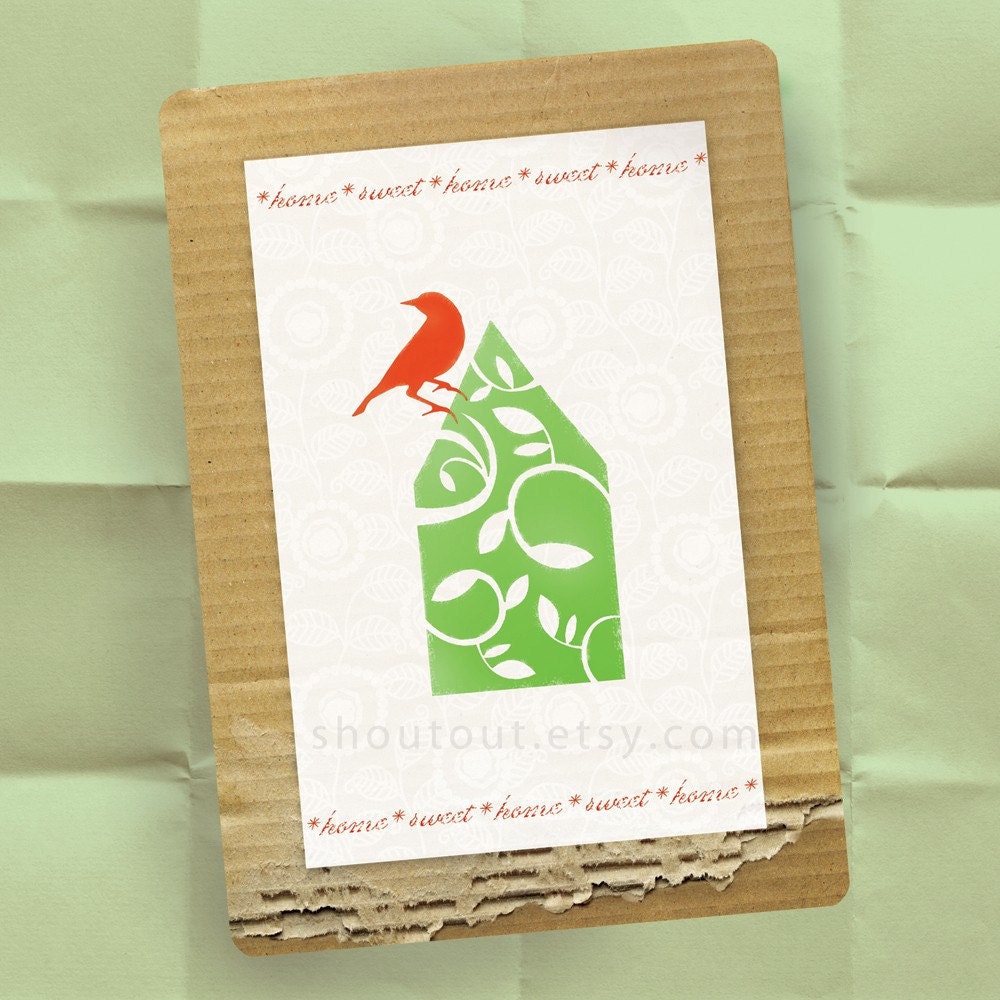 75 Custom Moving Announcements - Home Sweet Home Postcard
