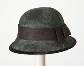 Green straw summer hat for women Straw top hat Sun Hat for Ladies Derby Ascot hat handmade in Israel