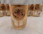 Set of 6 Cera Glass Fruit Design Double Old Fashion