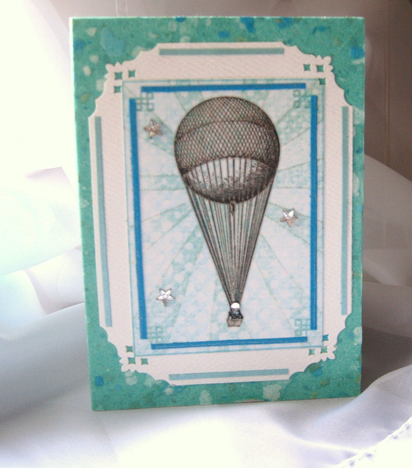 Blue Hot Air Balloon