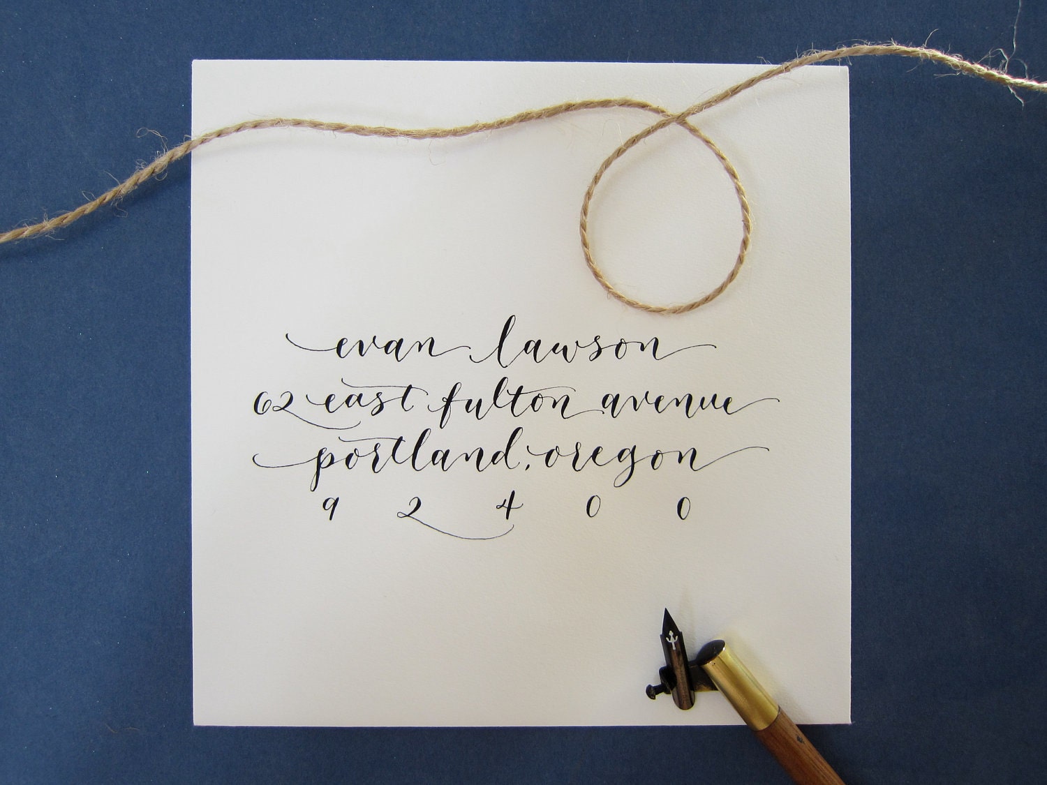 Hand Calligraphy Envelope Addressing - Style: Modèrne