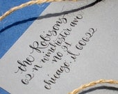 Custom Calligraphy Address Stamp -- Elle style All handwritten
