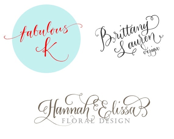 Calligraphy Logo - Handwritten Original Custom Design for your Business