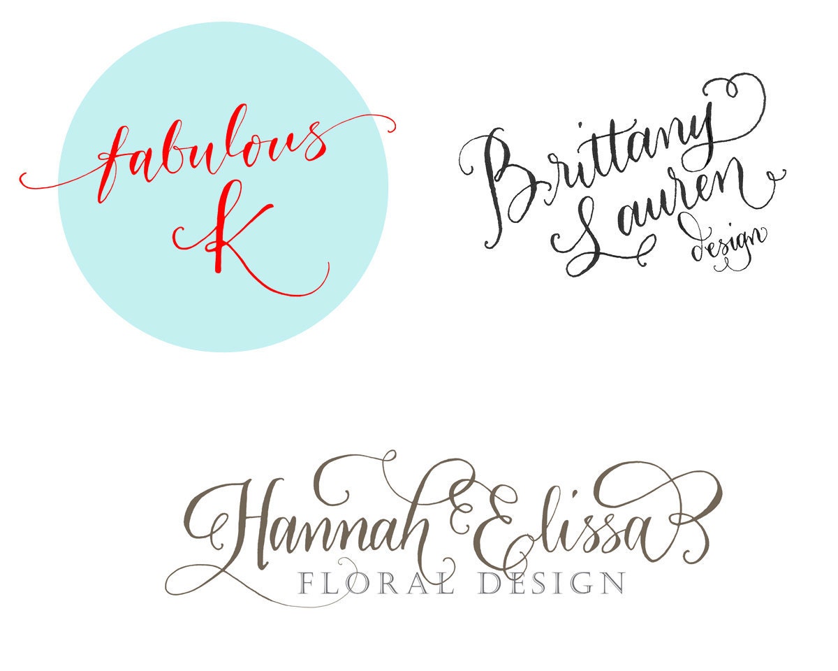Calligraphy Logo - Handwritten Original Custom Design for your Business
