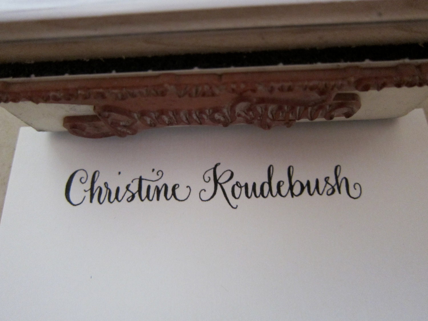 Custom Calligraphy Name Stamp -- Your Name Handwritten - Choice of Style