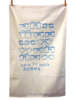 back to back brews tea towel