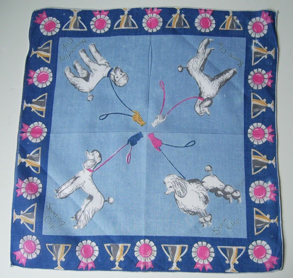 Vintage Show Dogs Hankie