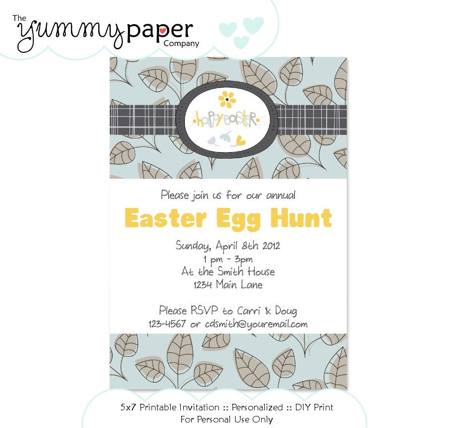 Easter Beans Party - Invitation ... Custom Printable Invite Il_570xn