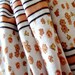 Coral Infinity Scarf - Coral Peach Flowers and Stripes - Handmade Cotton Jersey Circle Scarf - Womens Scarves