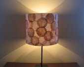 COFFEE FILTER ART - Large Drum Shade Hanging Pendant Lamp Shade Ecofriendly Rustic Lighting or Table Lamp
