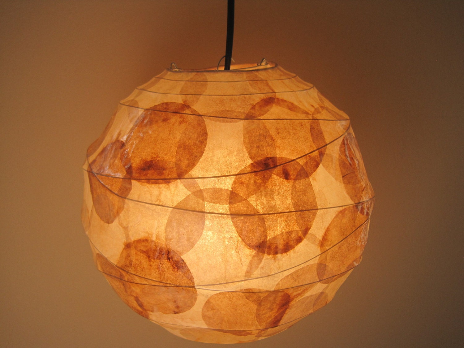 COFFEE FILTER ART - Hanging Light Paper Lampshade Lighting Fixture Hanging Paper Lantern Ceiling Light