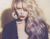 Purple Dip Dyed Hair Extensions, Ombre Dyed Hair,  20-22 inches long, Clip In Hair Extensions, Hippie Hair, Pastel Festival Hair