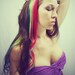 Rainbow Human Hair Extensions. Colored Hair Extension Clip, Hair Wefts, Clip in Hair, Tie Dye Hair Extensions, Dip Dyed Hair