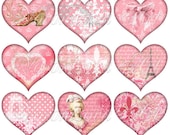 Valentine's day. Queen's Heart Images, Digital Collage Sheet. Printable download. Love gift tags, shop label. 820