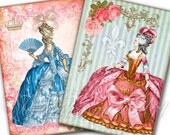 Marie Antoinette card - Notecards Gift Tags Printable Image  403
