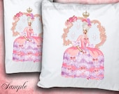French Roses Paris Pink Crowned Frame Marie Antoinette Transfer for PILLOWS, tea towels, bags. Digital Collage Sheet. Printable Imade 022