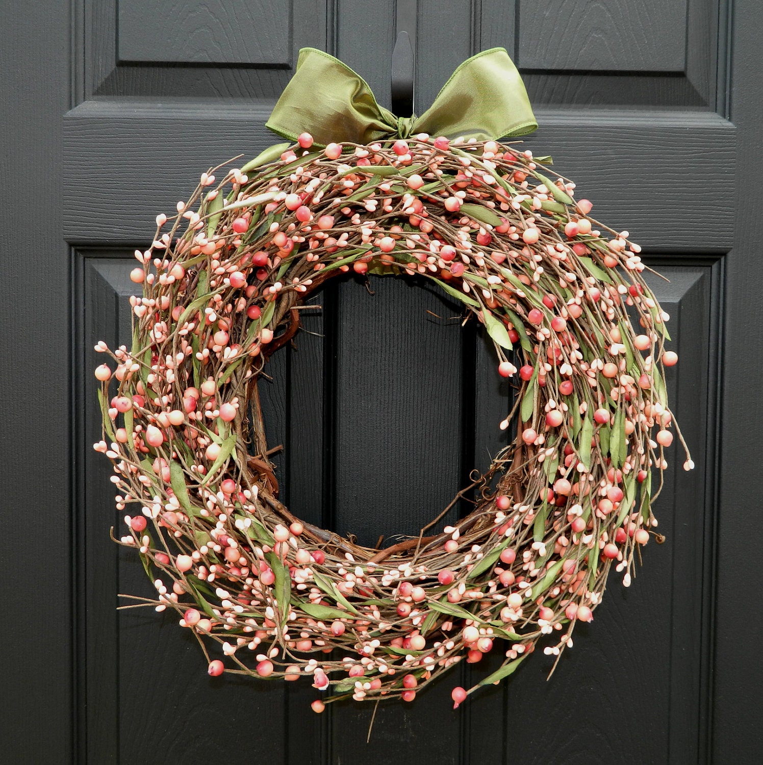 Berry Wreath - Pink Wreath - Door Wreath