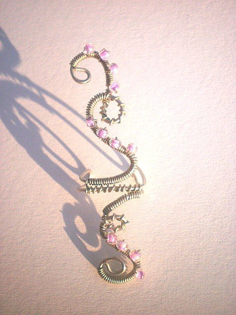 Lilac Princess Vines Ear Cuff - Jenny'z Impressionz - FREE Shipping in Origami Gift Box NO piercing required