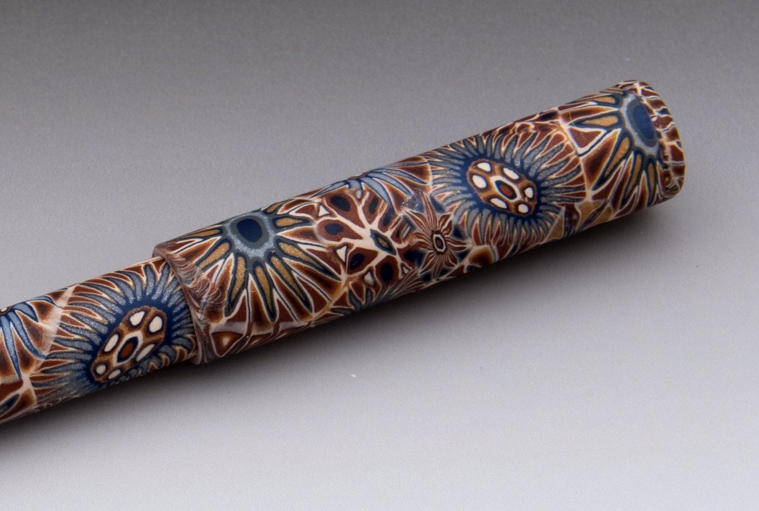 Brown with Blue Multi-Star Pen