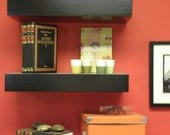 24" Long Floating Shelves / Set of 3 / Black Color / FREE SHIPPING / Wall shelf