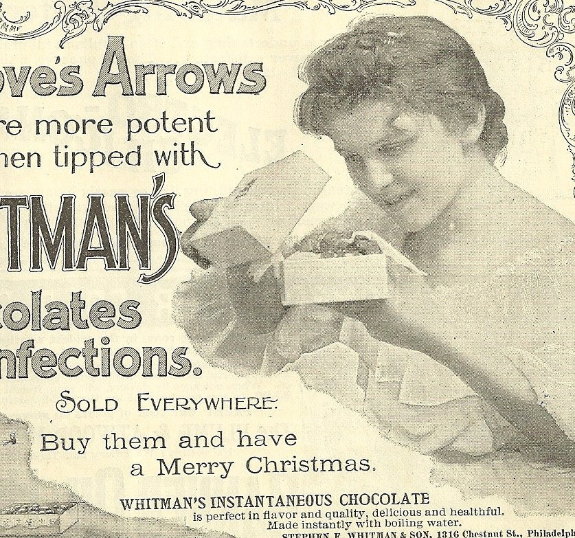 1800s Whitman's Chocoalte and Knox Gelatine Advertisement
