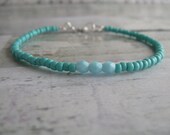 Turquoise/LightBlue Beaded Bracelet