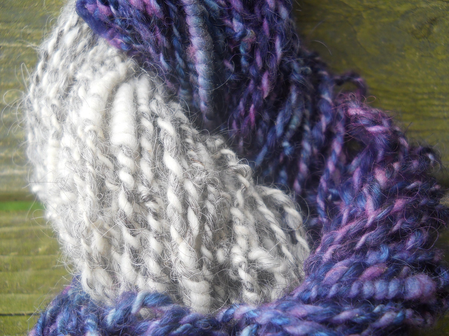 Purple Passion merino blend hand dyed hand spun