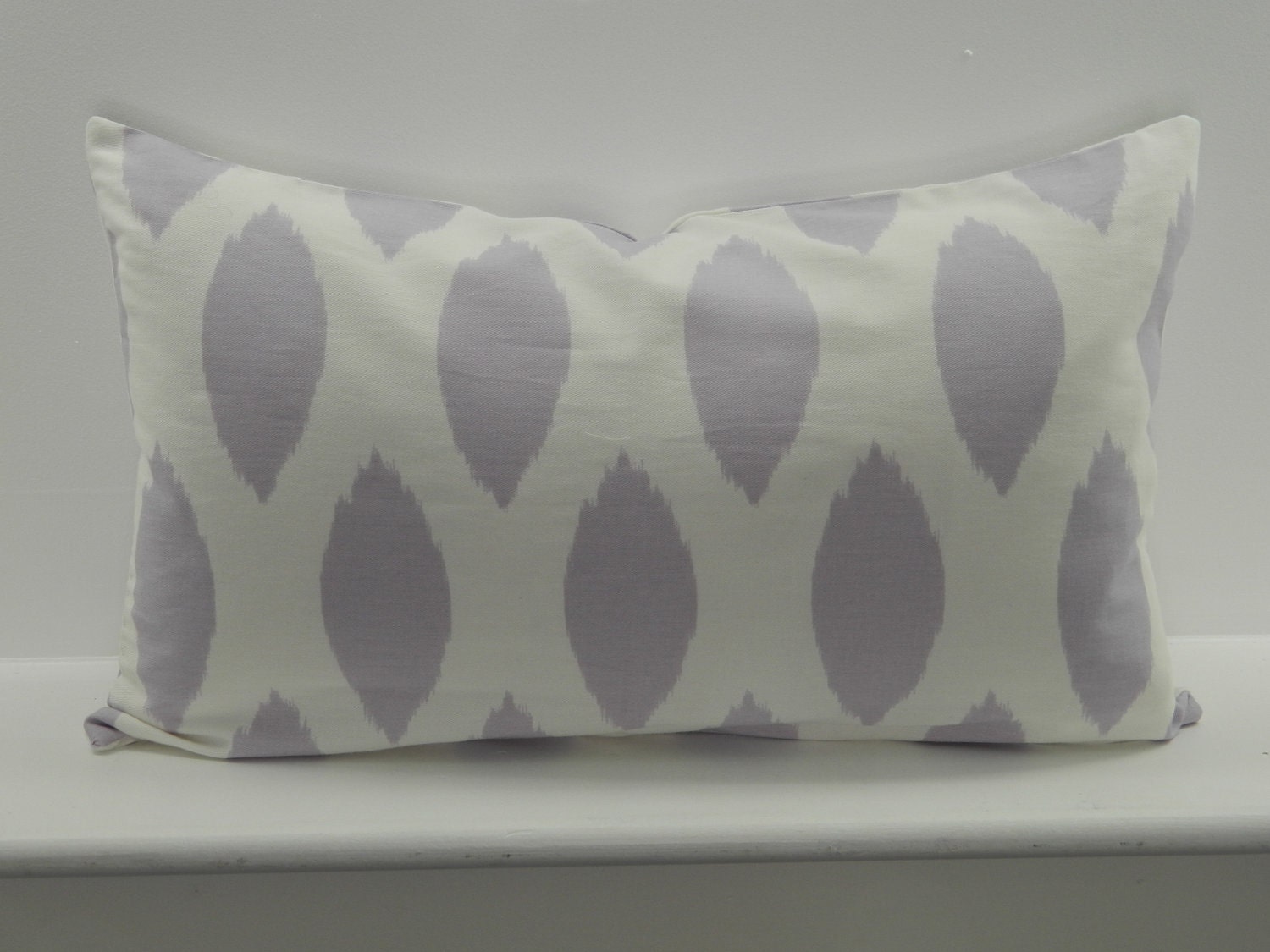Ikat Tear Drops  Lavendar 20"  x 12"  Lumbar Pillow Cover